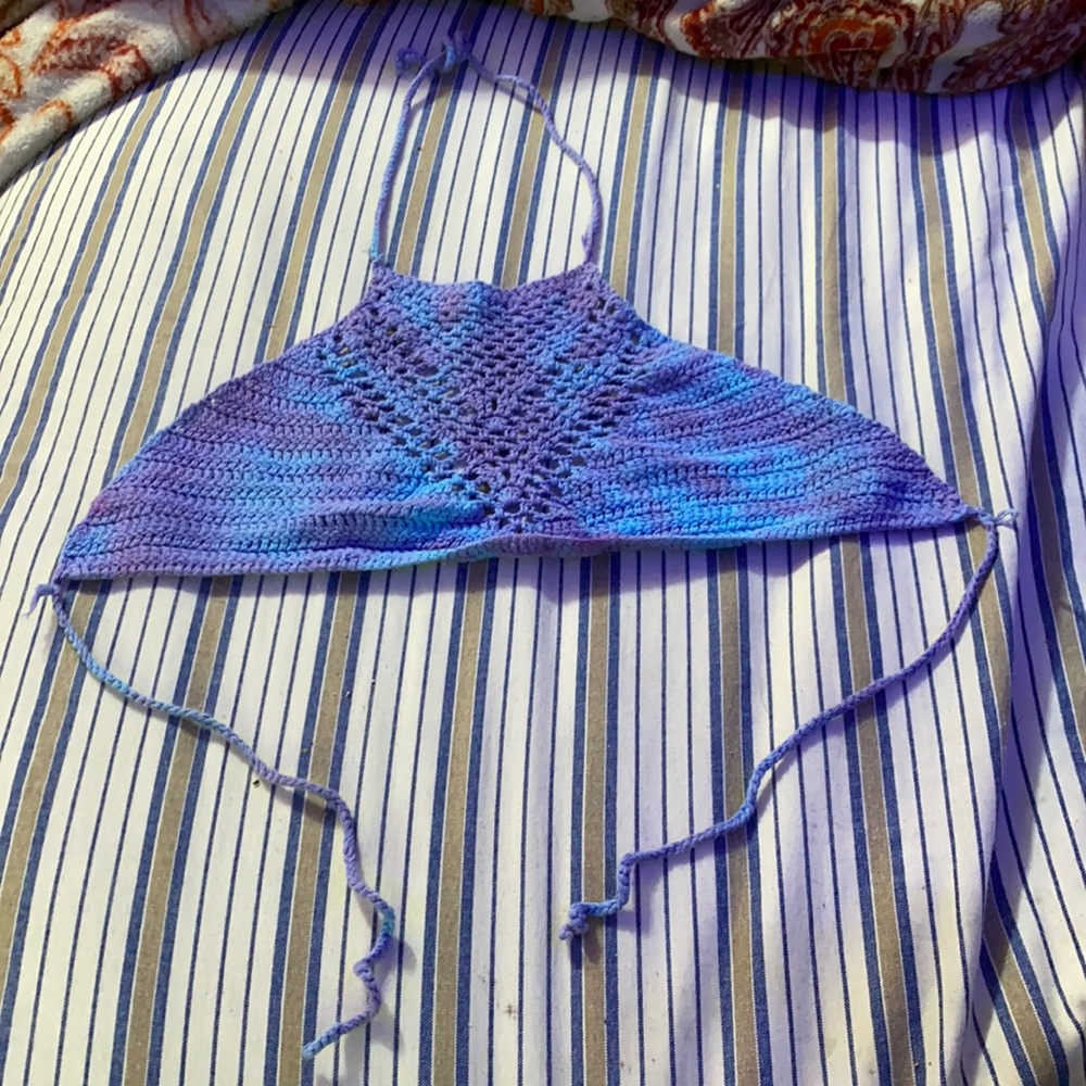 crochet tie-dye top